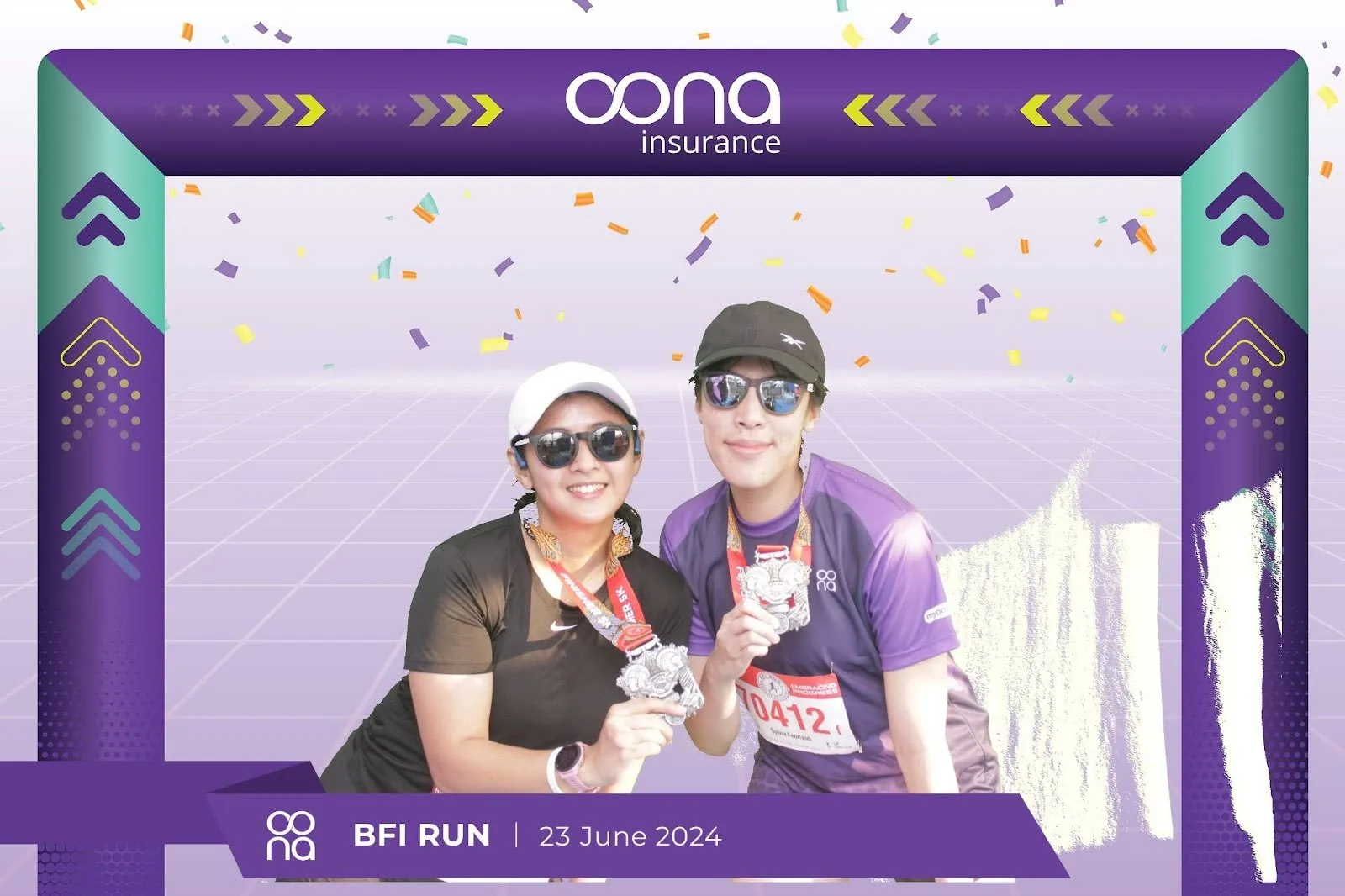 Gambar photo booth peserta dari Oona Insurance.