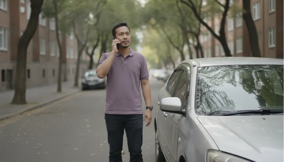 Pemilik kendaraan Indonesia menelepon klaim asuransi mobil setelah kecelakaan